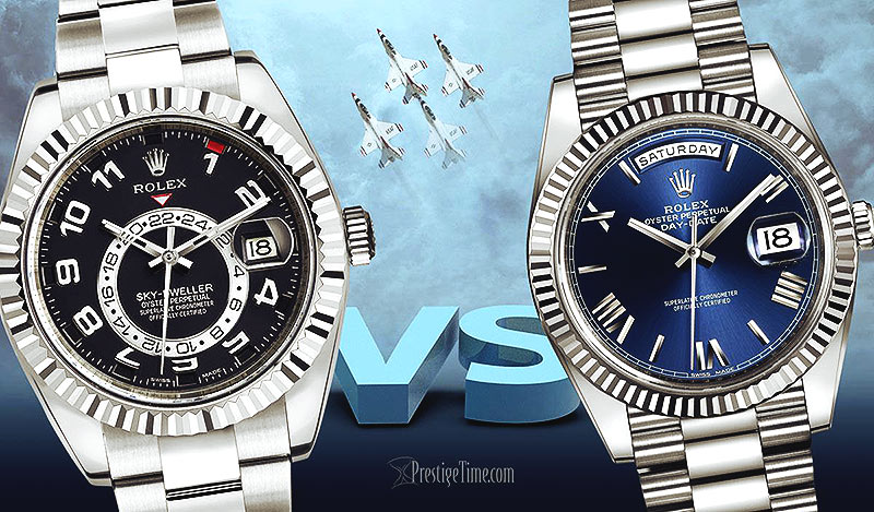 rolex sky dweller vs day date