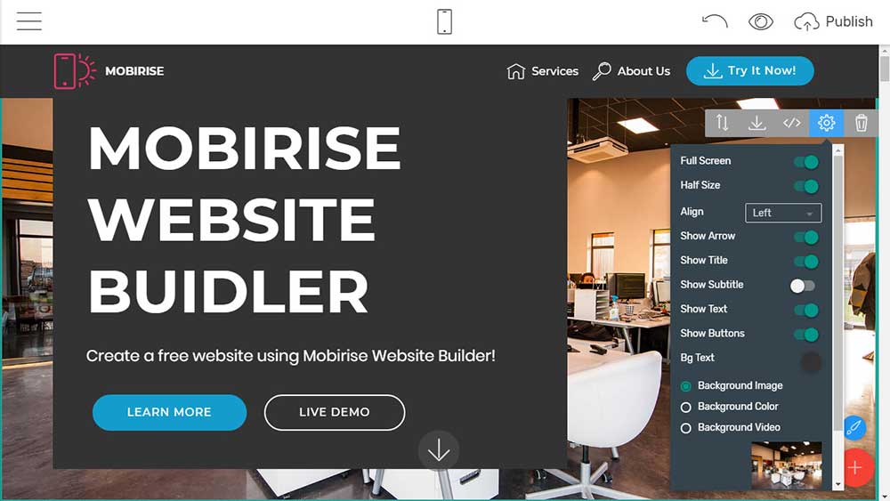 mobirise web builder