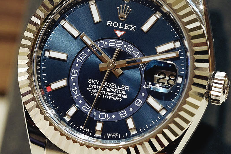 rolex sky dweller annual calendar and gmt function