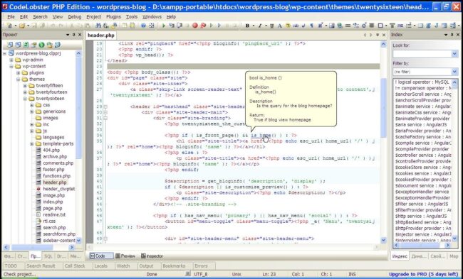 codelobster ide – a powerful wordpress ide5